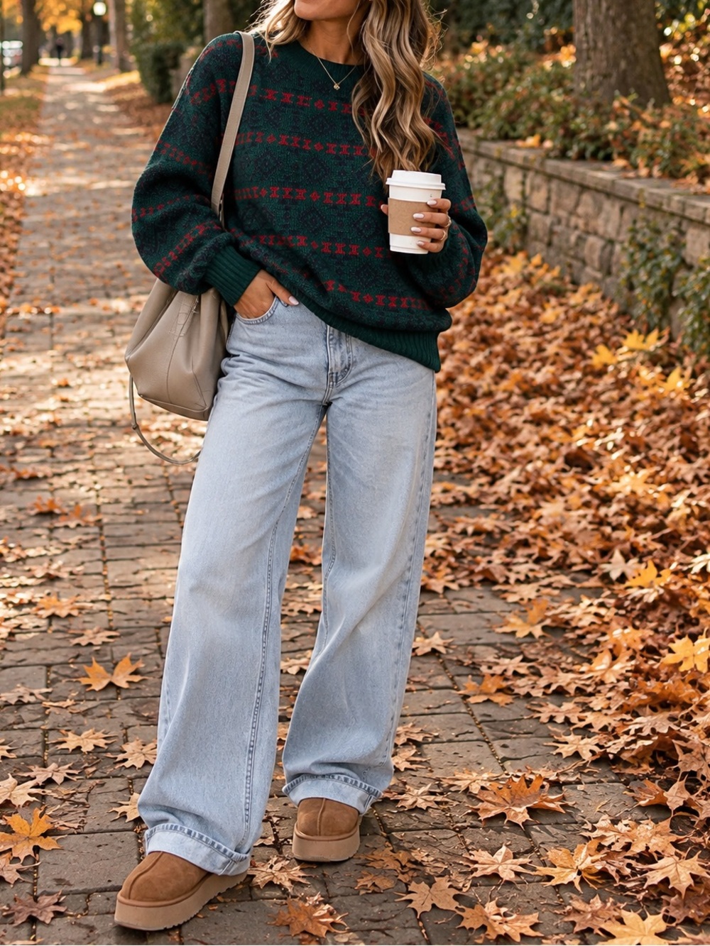 🍂VINTAGE 90’s Geometric Patterned Sweater - Claybrooke - Crafted in Italy